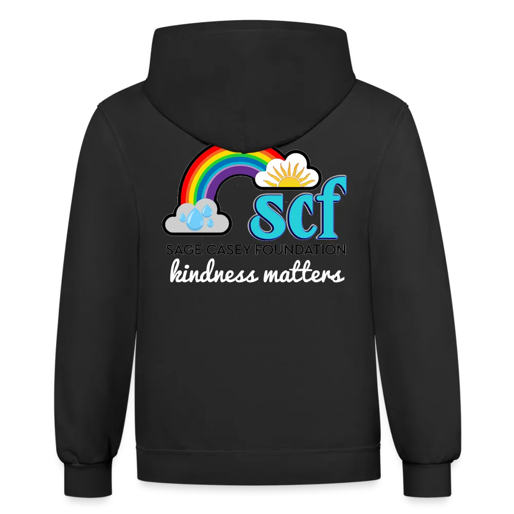 *SWEARY* Contrast Hoodie WordCloud Heart/Classic Logo