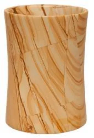 Teak Stone Wastebasket