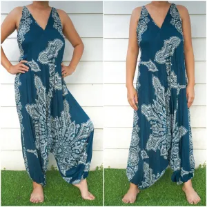 Teal Butterfly Romper