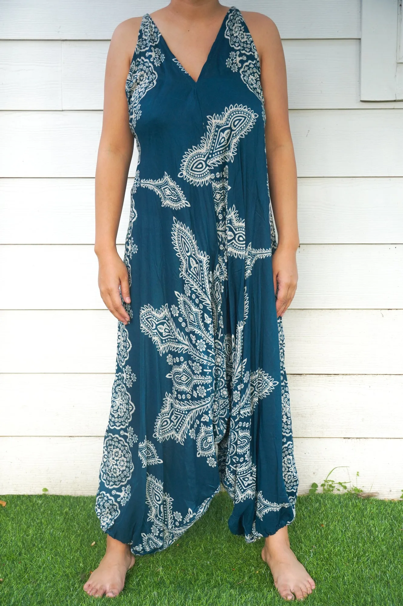 Teal Butterfly Romper