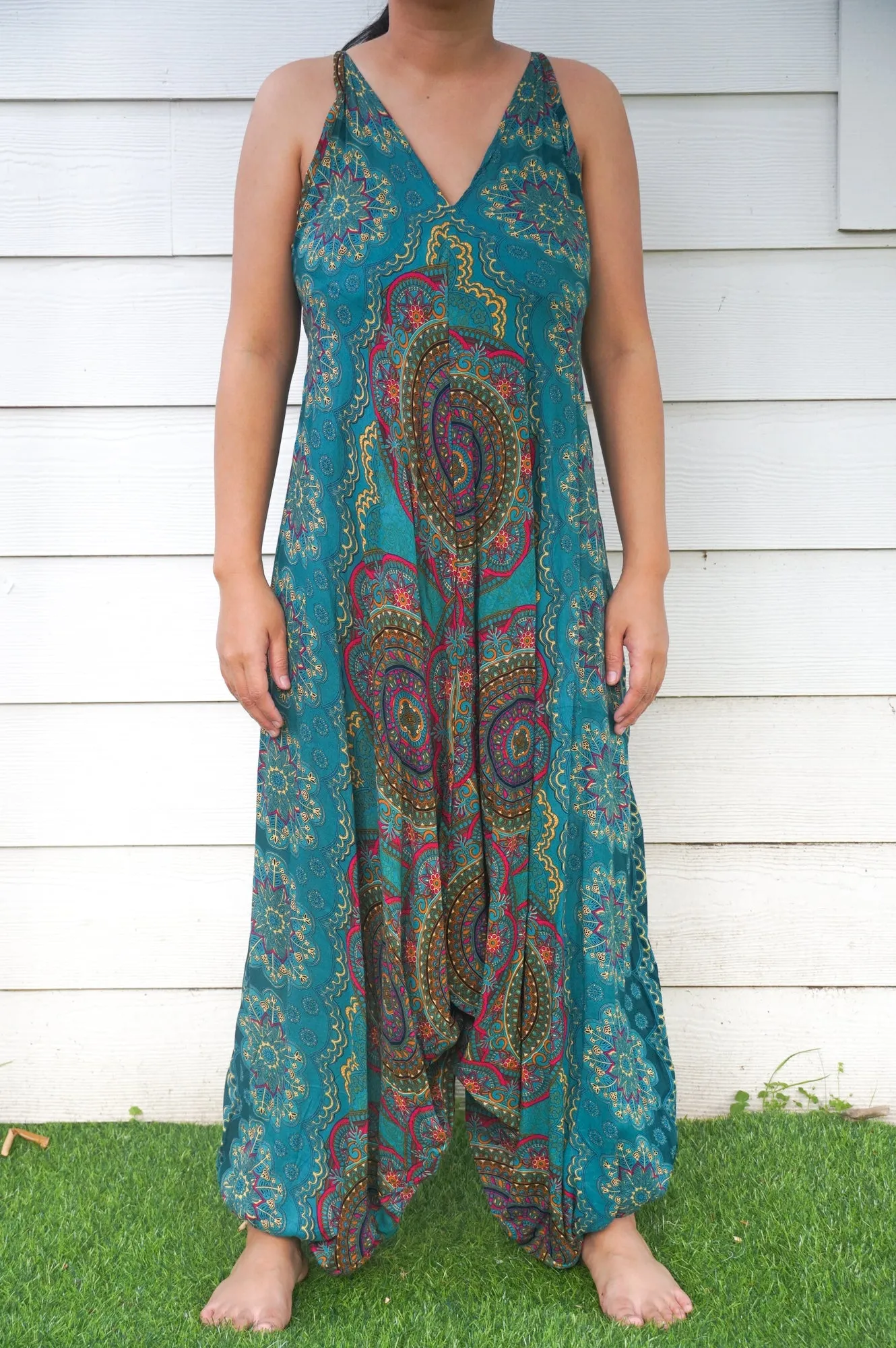 Teal Mandala Romper