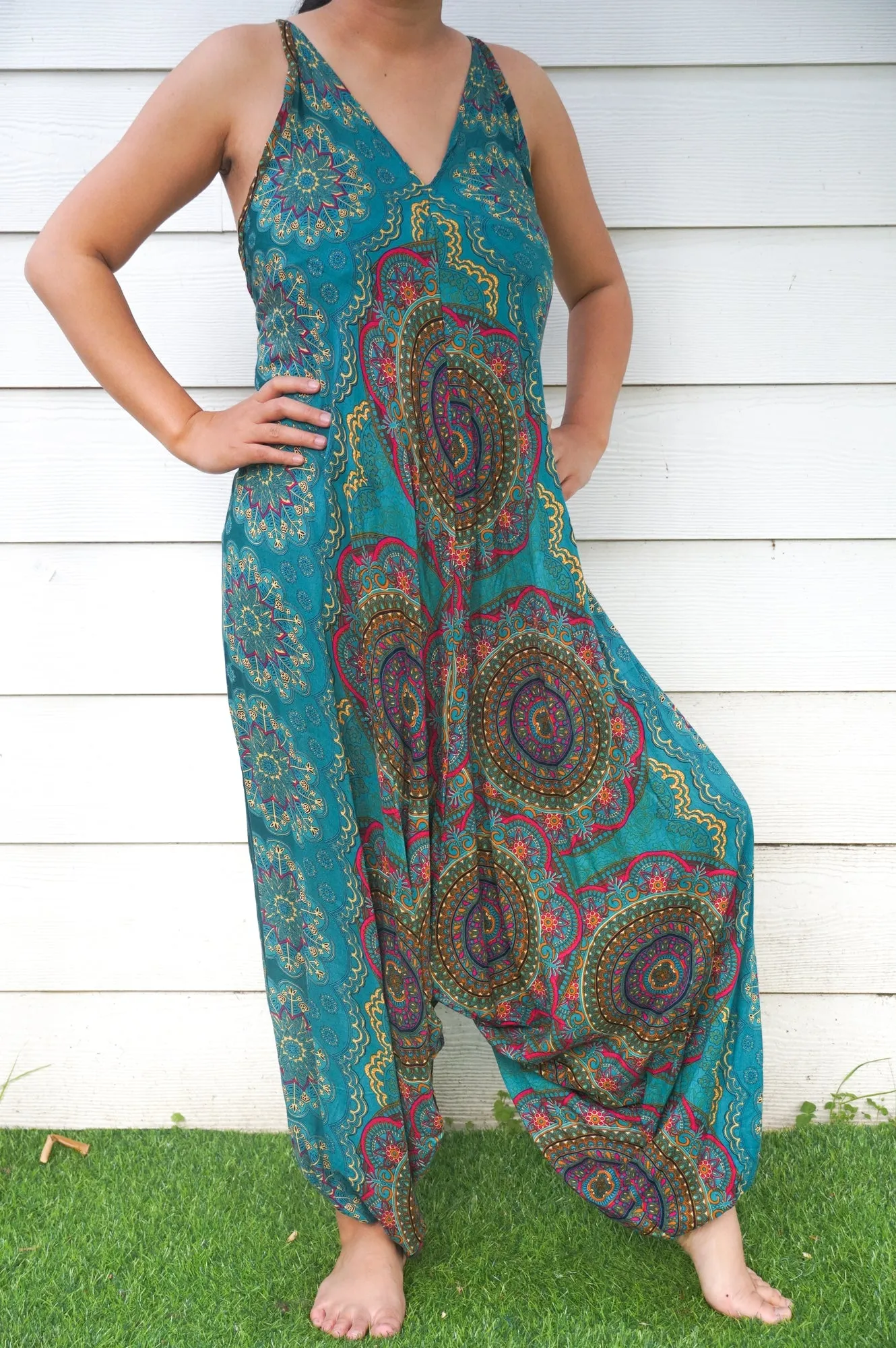 Teal Mandala Romper
