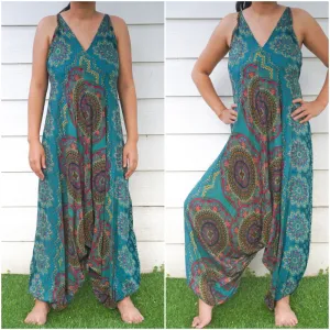 Teal Mandala Romper