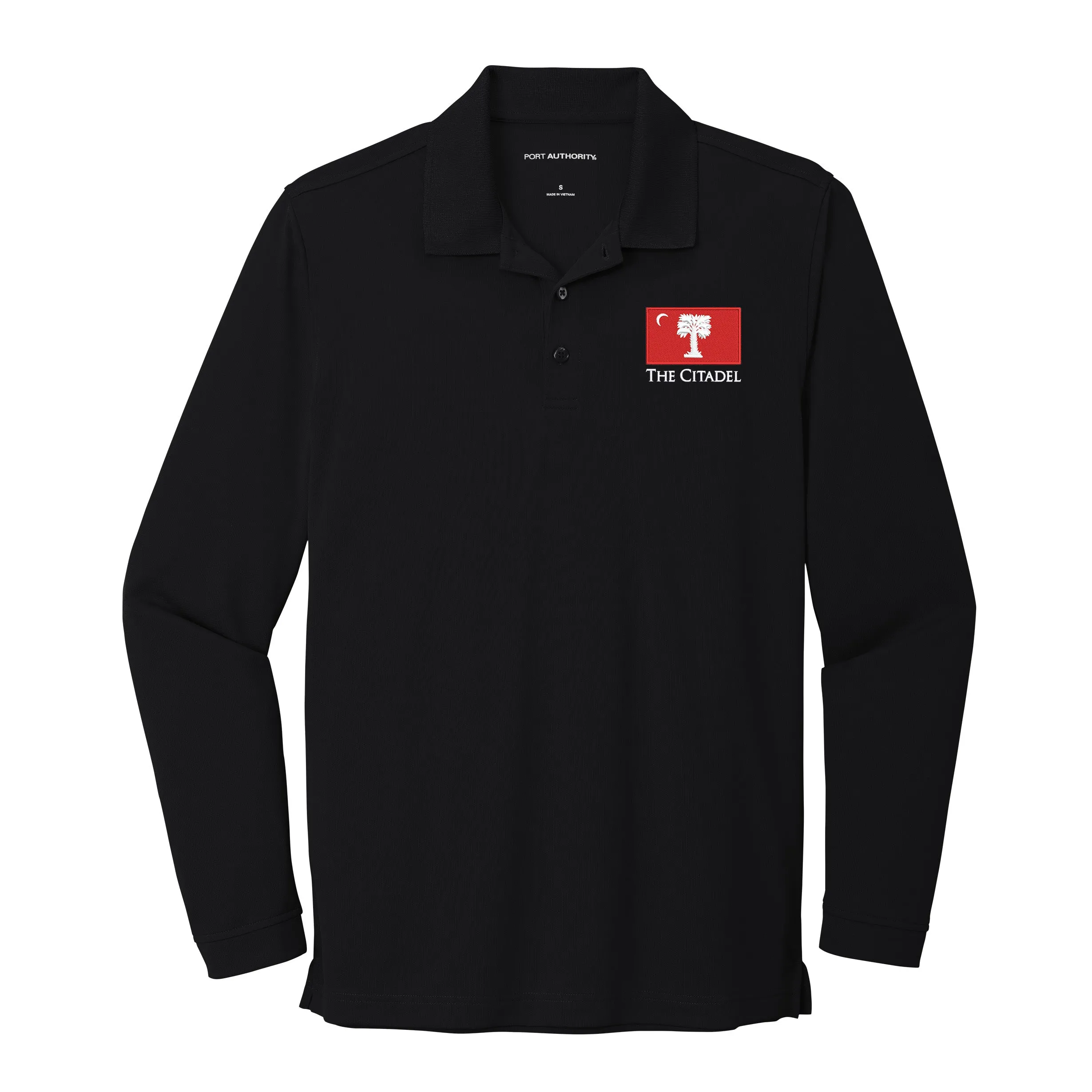 The Citadel, Big Red Flag, UV Micro-Mesh Long Sleeve Polo Shirt