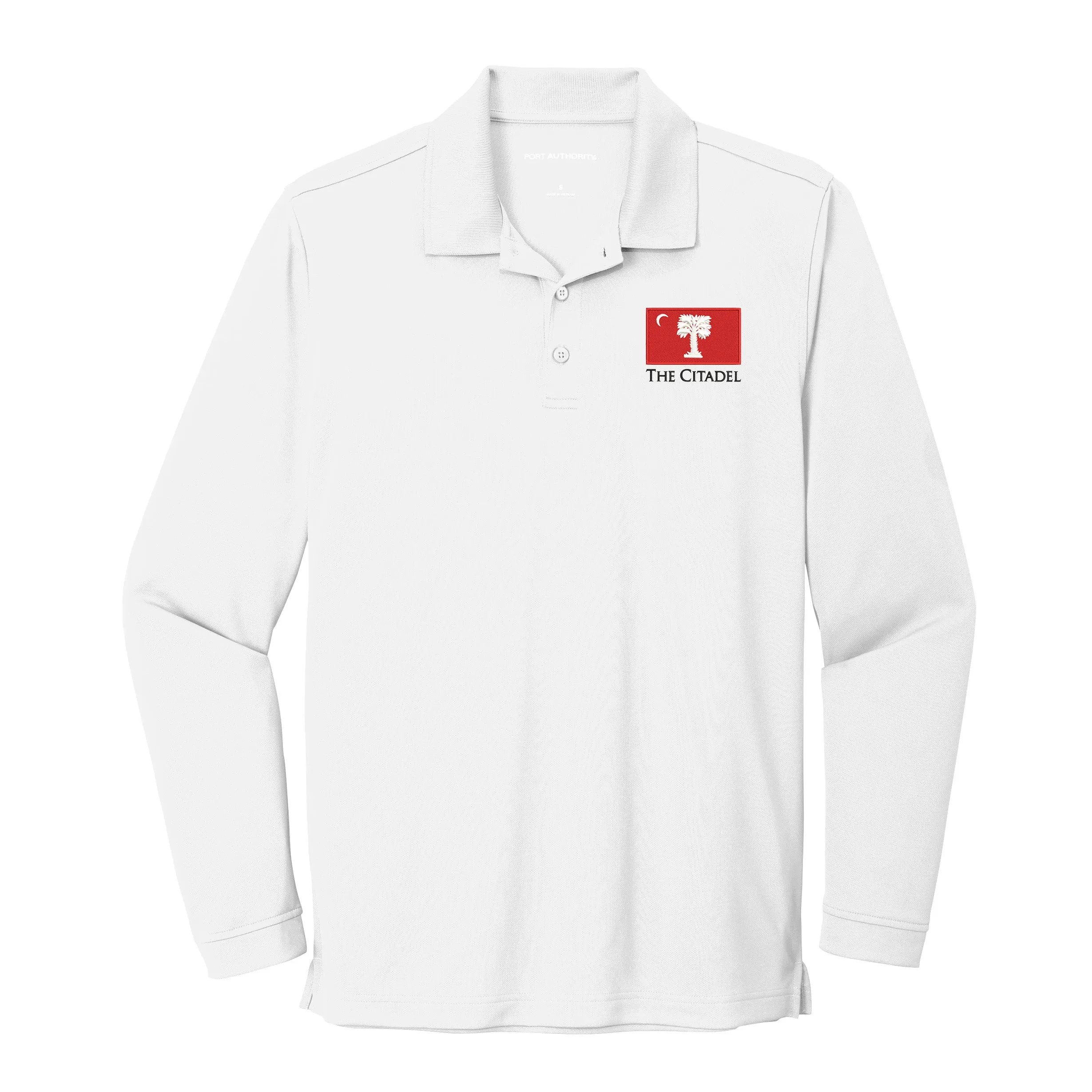 The Citadel, Big Red Flag, UV Micro-Mesh Long Sleeve Polo Shirt