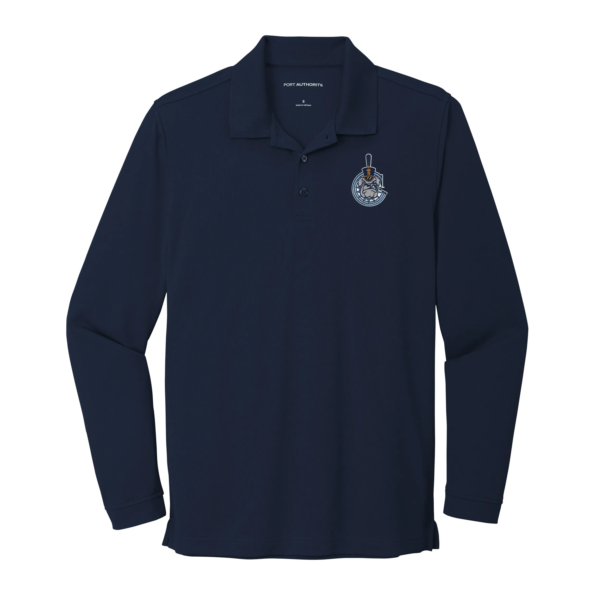 The Citadel, Spike Mascot in C, UV Micro-Mesh Long Sleeve Polo Shirt