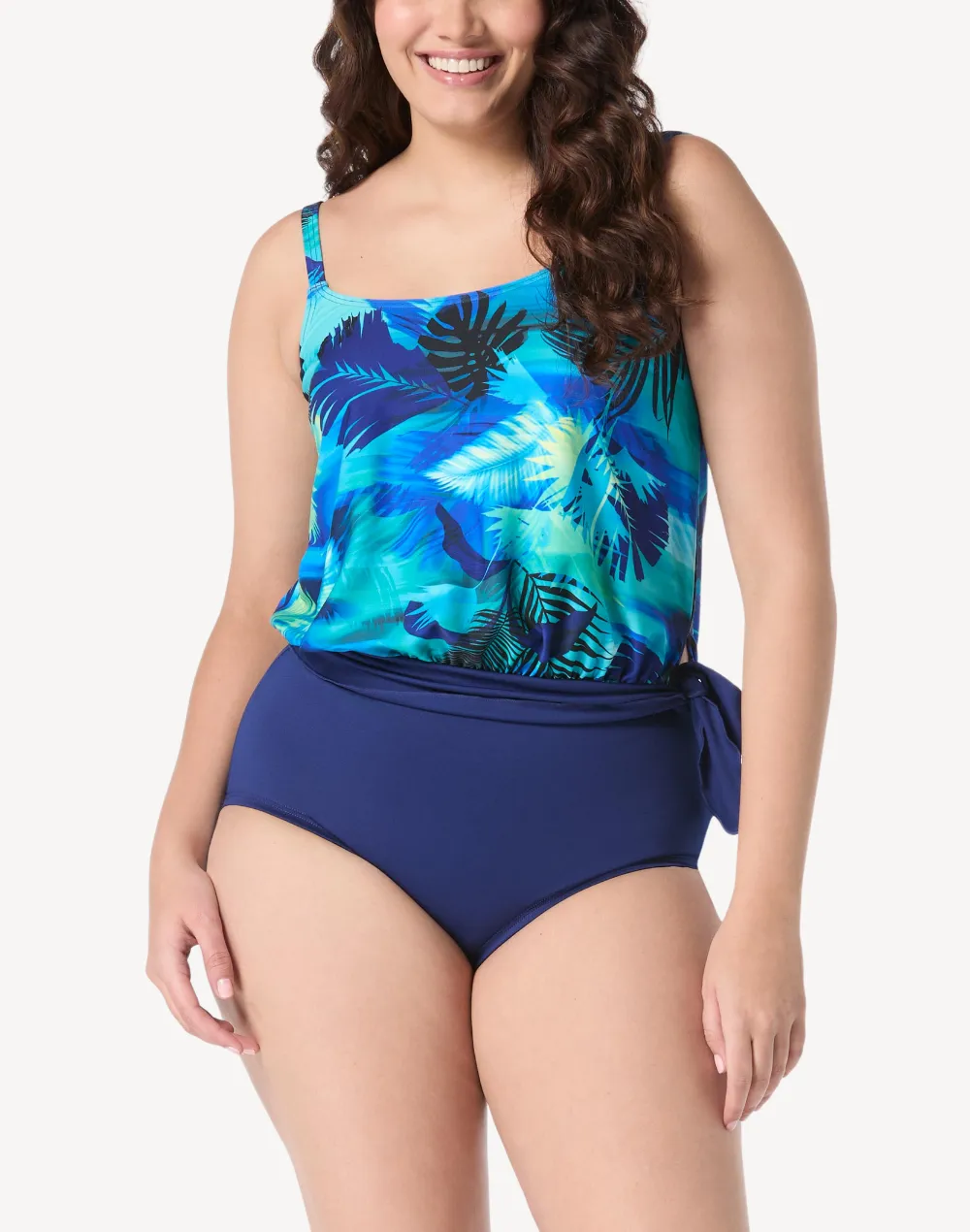 Tropic Oasis Solid Polyester Bikini Bottom