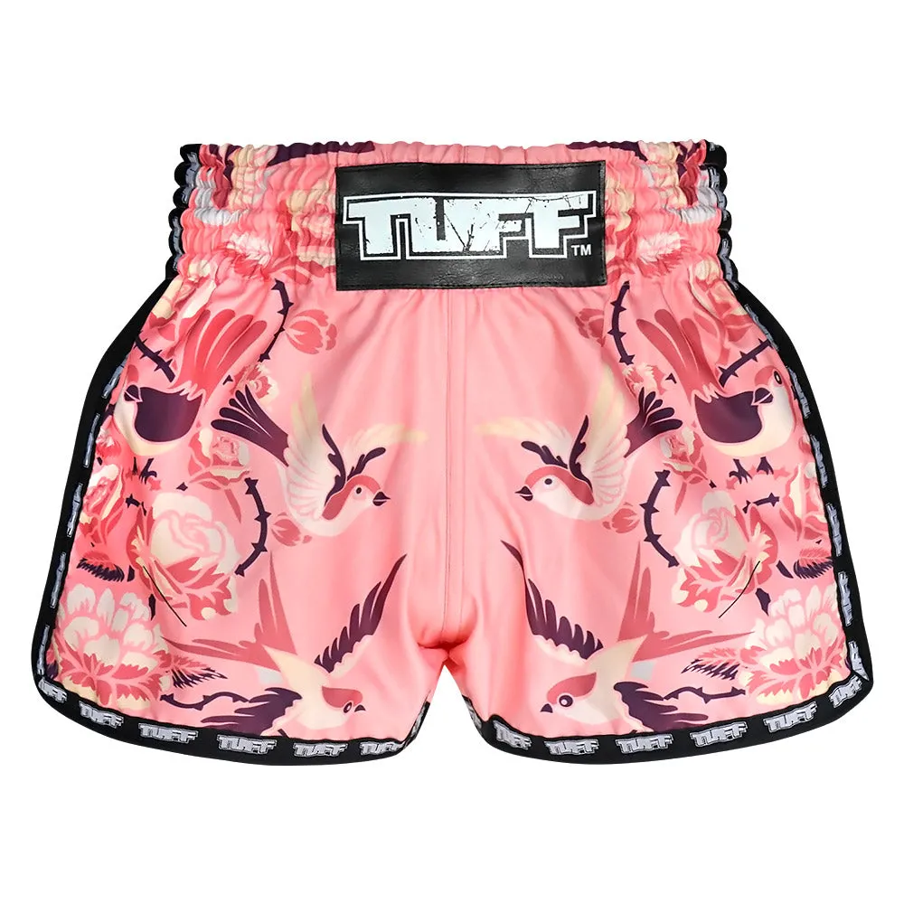 TUFF Retro Style Shorts - Birds & Roses