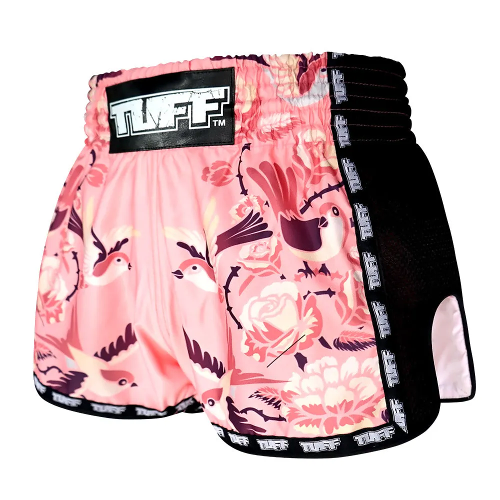 TUFF Retro Style Shorts - Birds & Roses