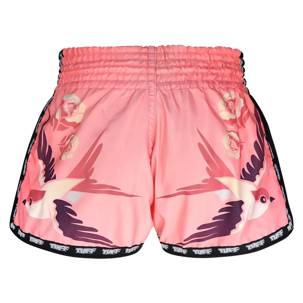 TUFF Retro Style Shorts - Birds & Roses