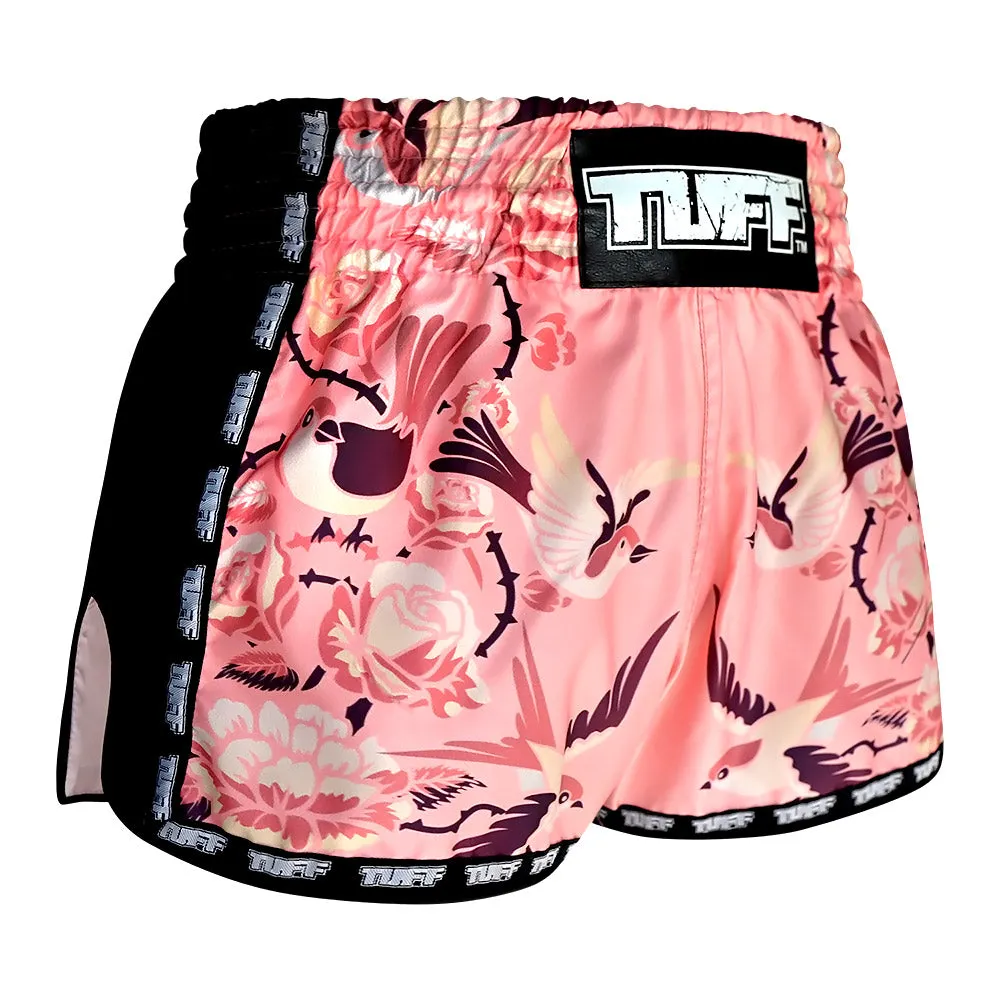 TUFF Retro Style Shorts - Birds & Roses