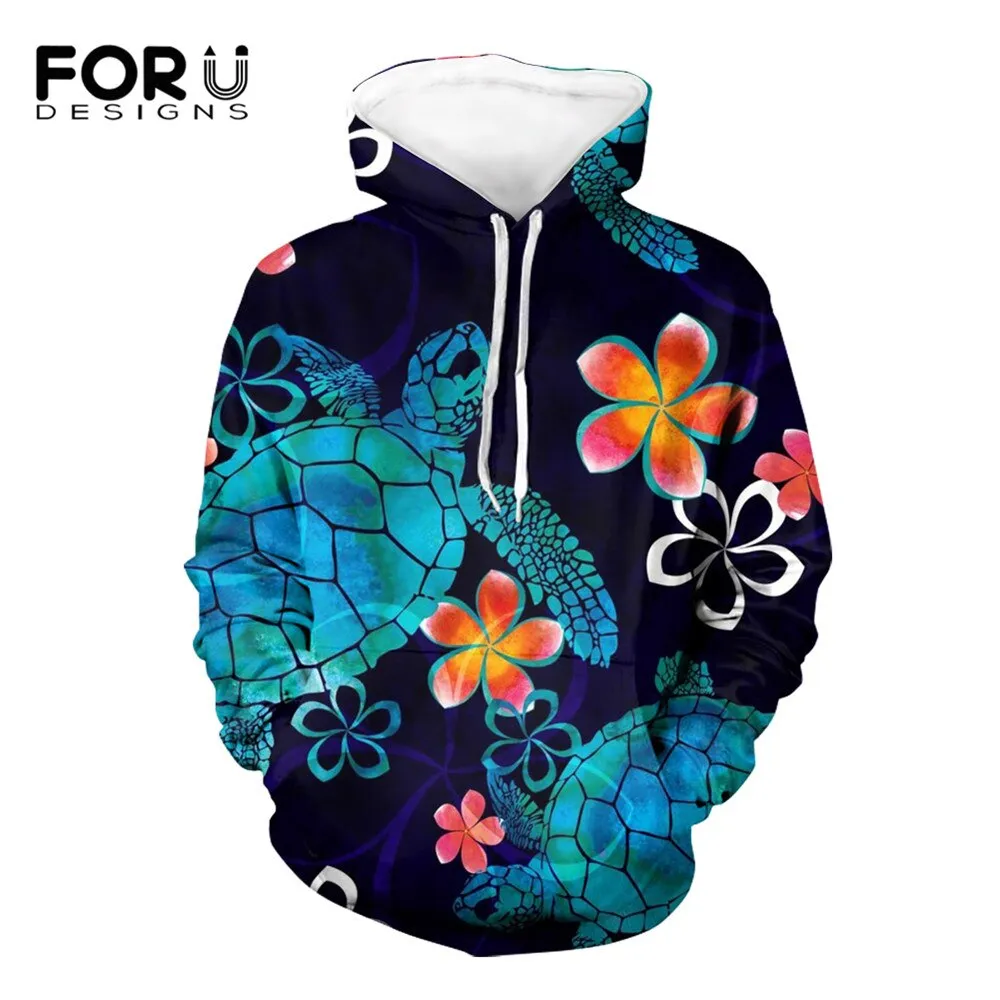 Turtle Pattern Oversize Loose Hoodie