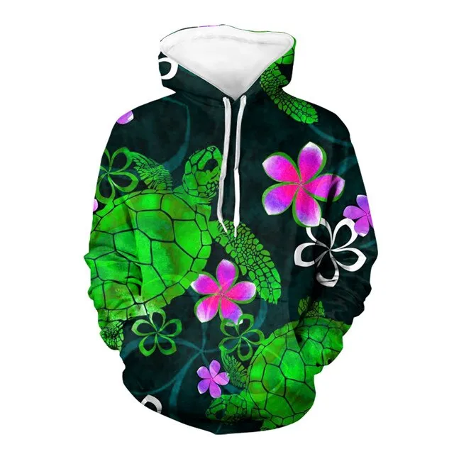 Turtle Pattern Oversize Loose Hoodie