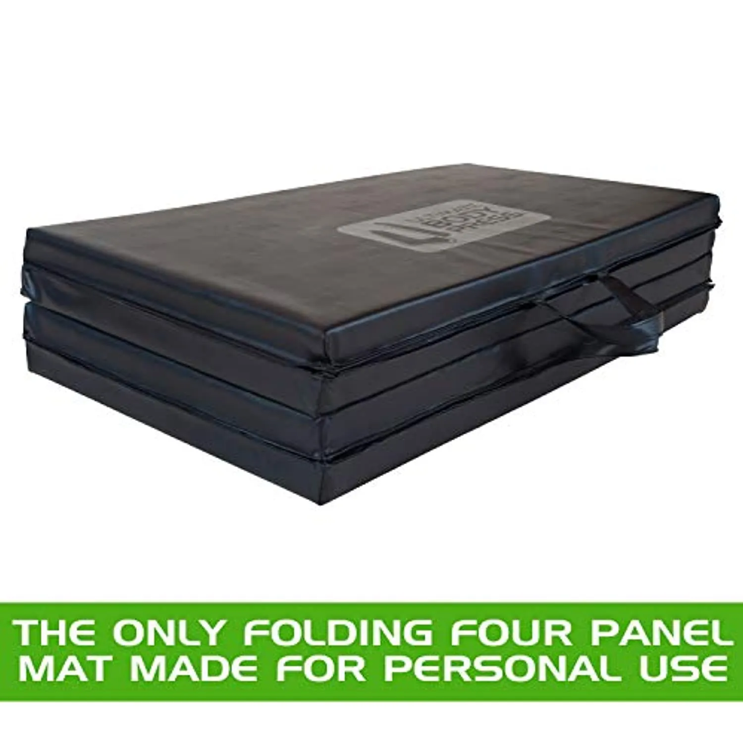 Ultimate Body Press 4350143414 Exercise and Yoga Mat - 6’4” x 3’ x 2” - Four Panel Folding Mat with Premium Materials and Foam - Sized Right for Your Fitness by , Black