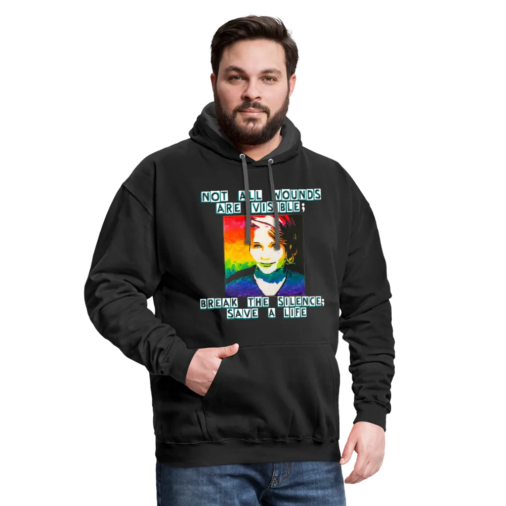 Unisex Contrast Hoodie - Sage Art by Tin Crow Art