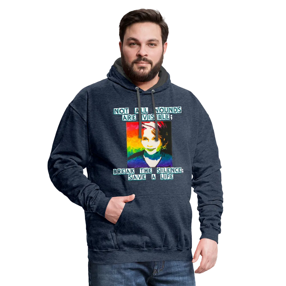 Unisex Contrast Hoodie - Sage Art by Tin Crow Art