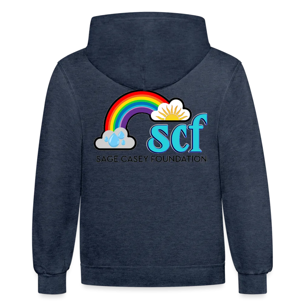 Unisex Contrast Hoodie - Sage Art by Tin Crow Art