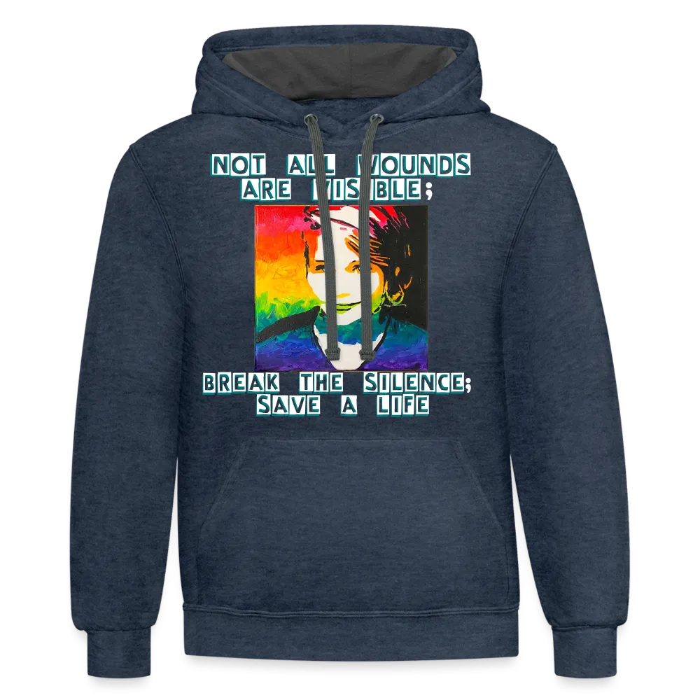 Unisex Contrast Hoodie - Sage Art by Tin Crow Art