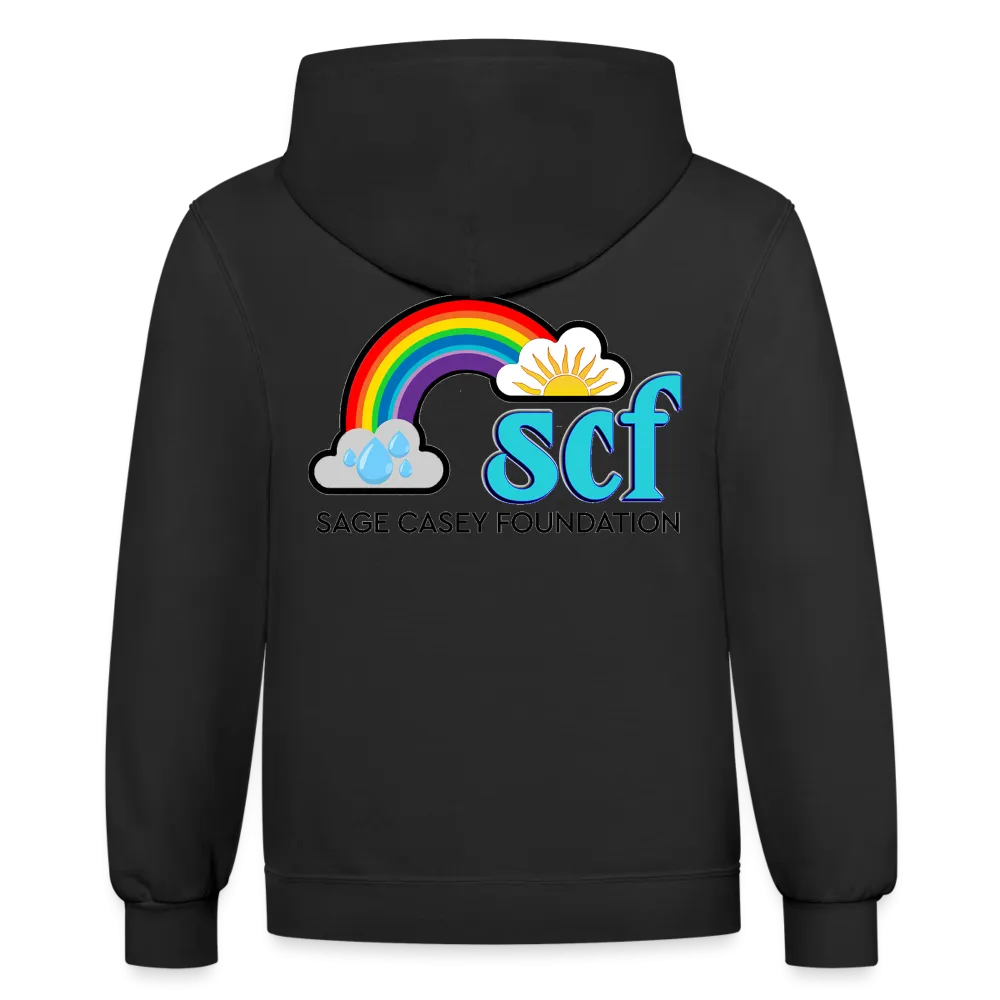 Unisex Contrast Hoodie - Sage Art by Tin Crow Art