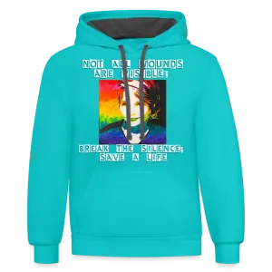 Unisex Contrast Hoodie - Sage Art by Tin Crow Art