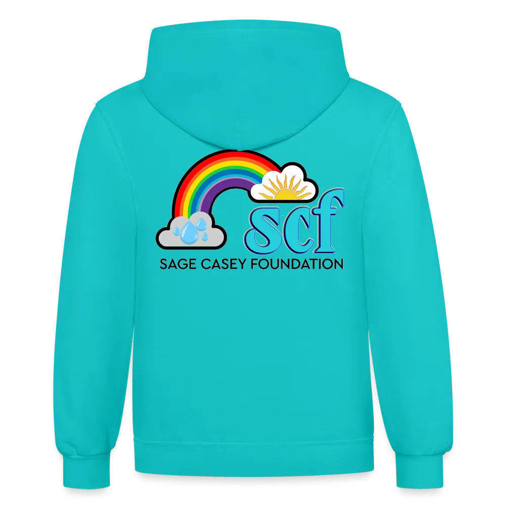 Unisex Contrast Hoodie - Sage Art by Tin Crow Art