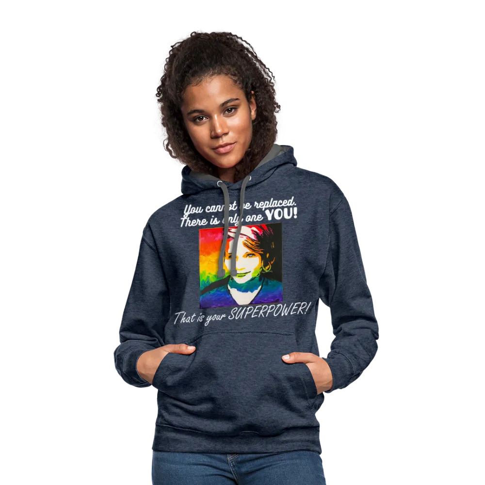 Unisex Contrast Hoodie - Sage Art Collection by Tin Crow Art / Cotton/poly blend