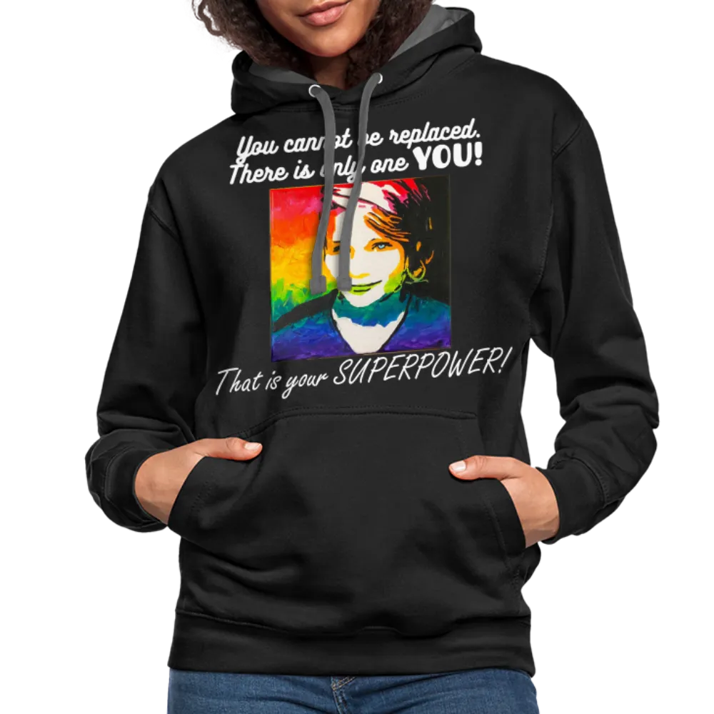 Unisex Contrast Hoodie - Sage Art Collection by Tin Crow Art / Cotton/poly blend