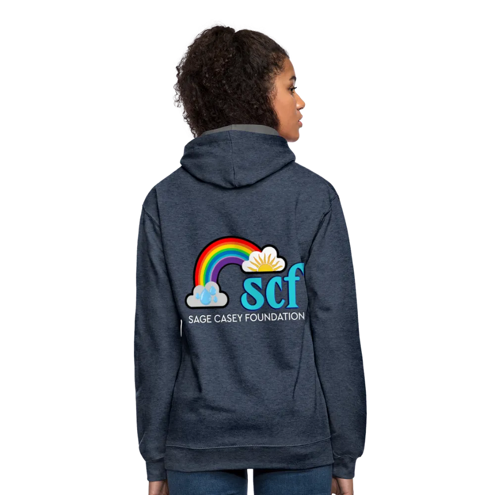 Unisex Contrast Hoodie - Sage Art Collection by Tin Crow Art / Cotton/poly blend