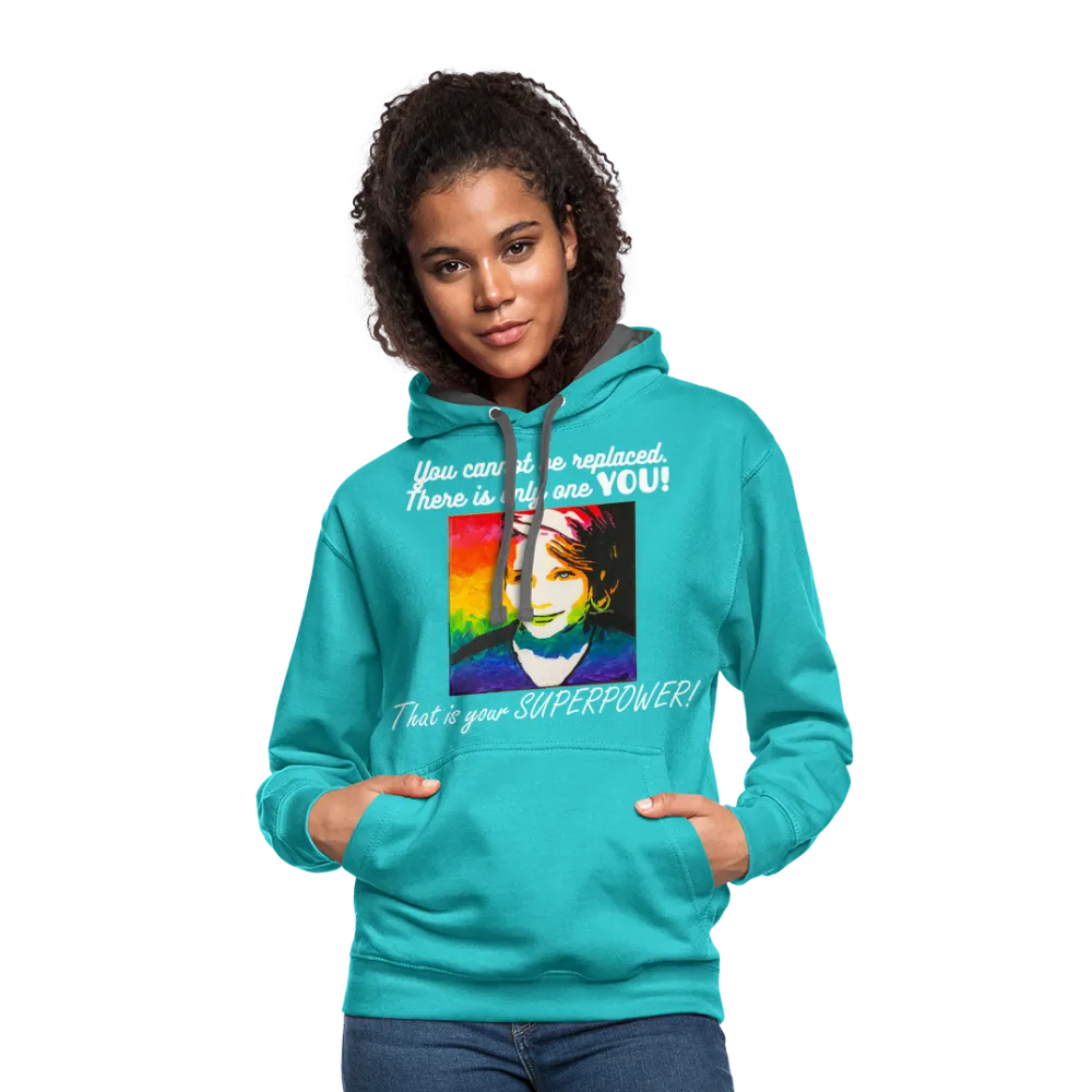 Unisex Contrast Hoodie - Sage Art Collection by Tin Crow Art / Cotton/poly blend