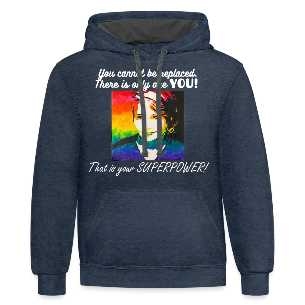 Unisex Contrast Hoodie - Sage Art Collection by Tin Crow Art / Cotton/poly blend