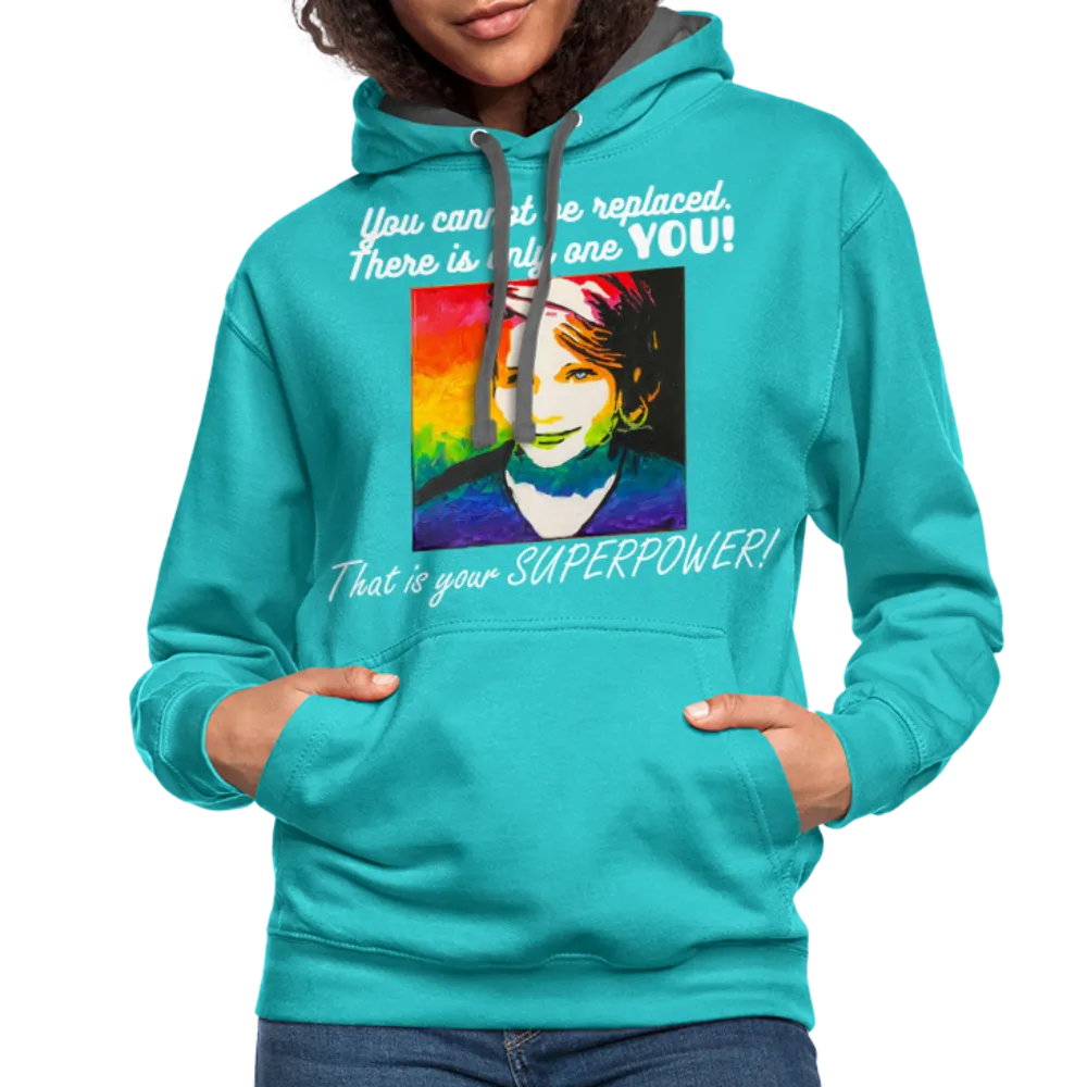Unisex Contrast Hoodie - Sage Art Collection by Tin Crow Art / Cotton/poly blend