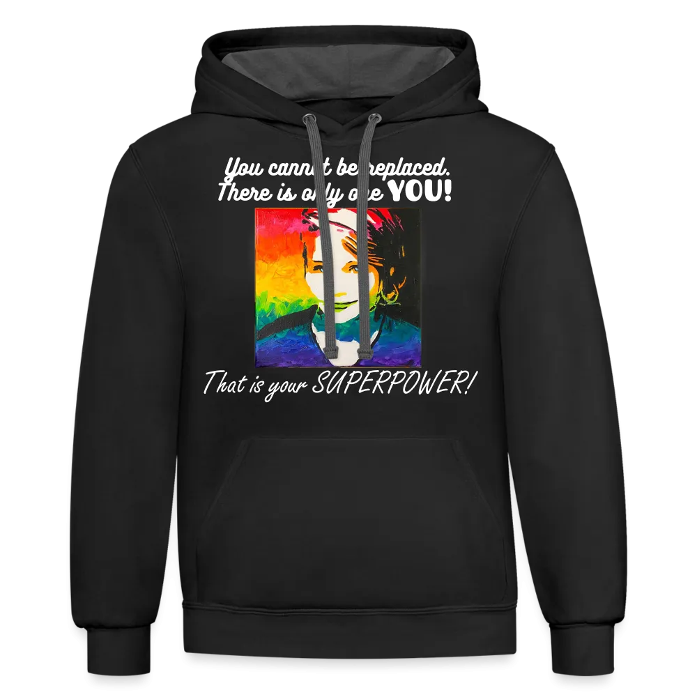 Unisex Contrast Hoodie - Sage Art Collection by Tin Crow Art / Cotton/poly blend
