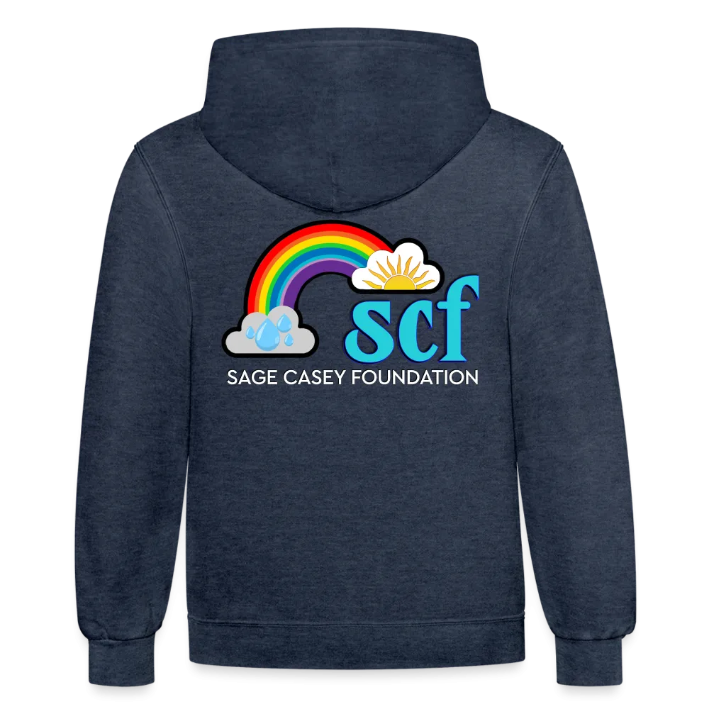 Unisex Contrast Hoodie - Sage Art Collection by Tin Crow Art / Cotton/poly blend