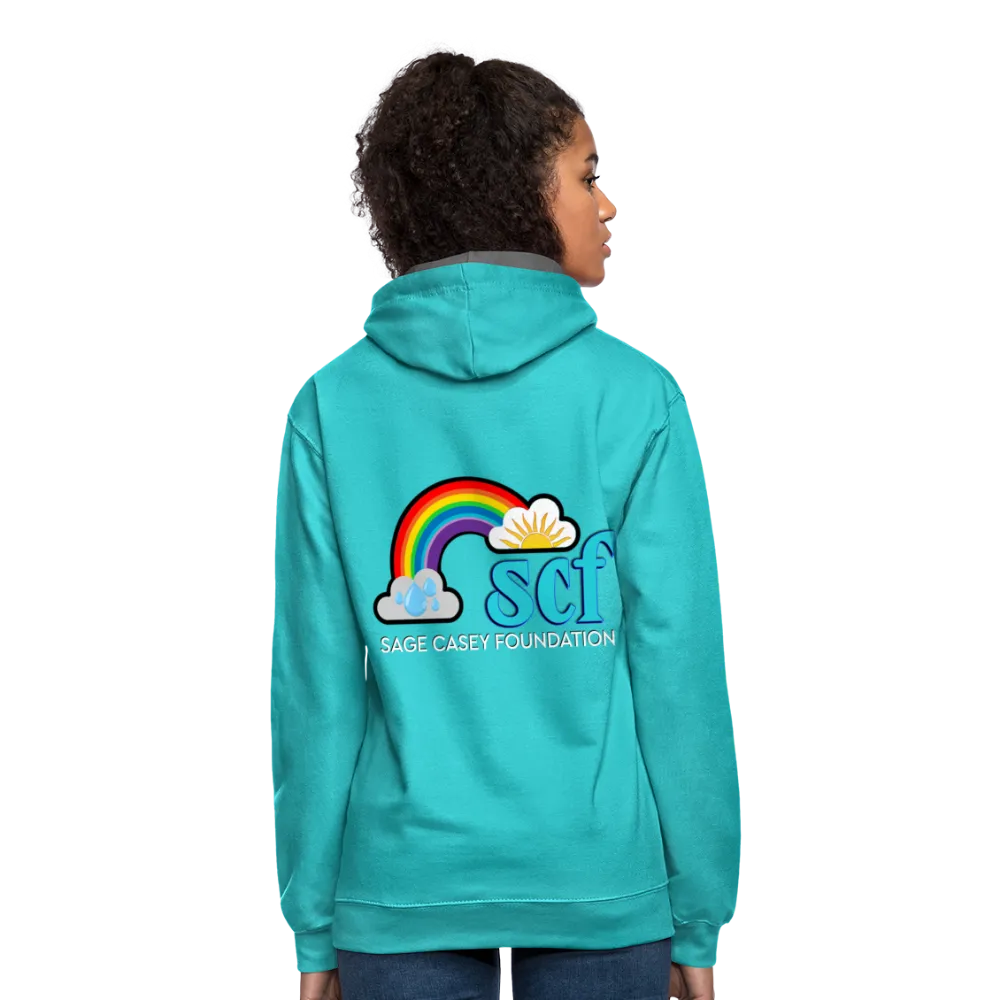 Unisex Contrast Hoodie - Sage Art Collection by Tin Crow Art / Cotton/poly blend