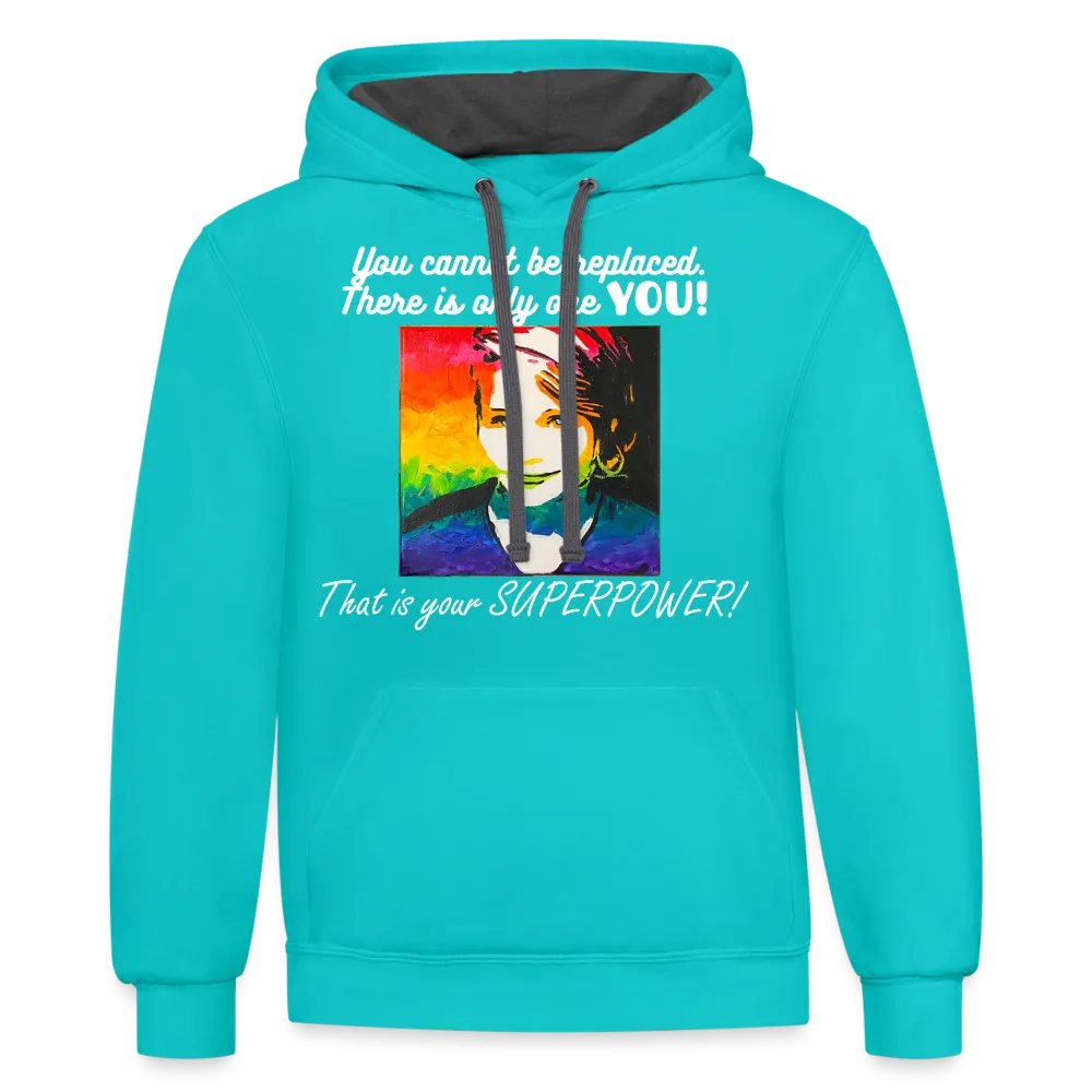 Unisex Contrast Hoodie - Sage Art Collection by Tin Crow Art / Cotton/poly blend