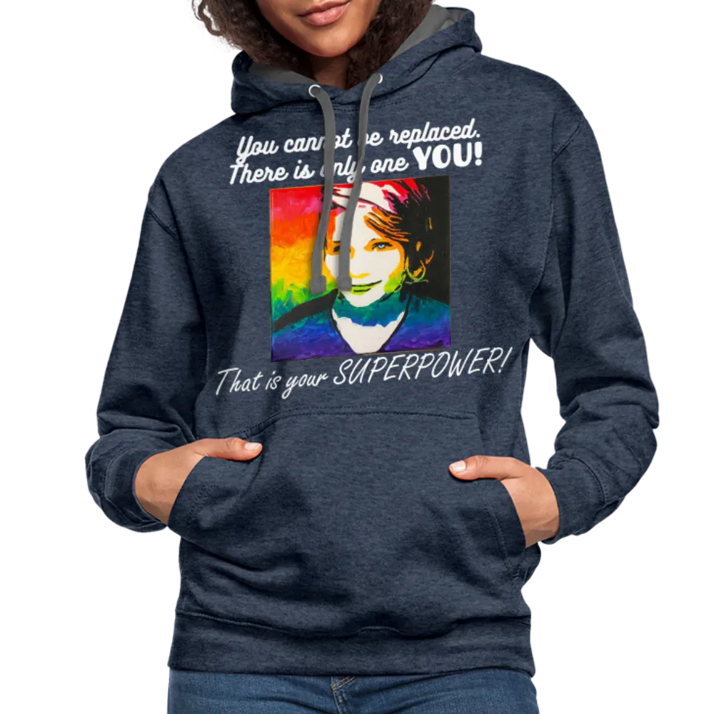 Unisex Contrast Hoodie - Sage Art Collection by Tin Crow Art / Cotton/poly blend