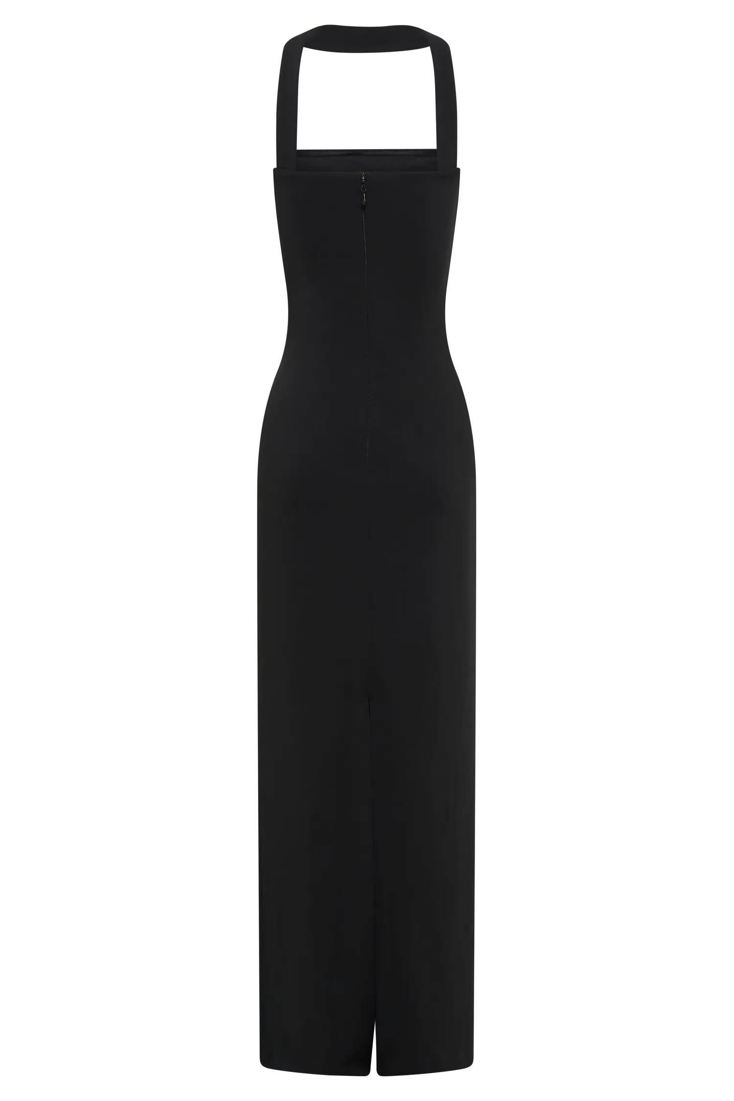Velma Halter Collar Maxi Dress - Black