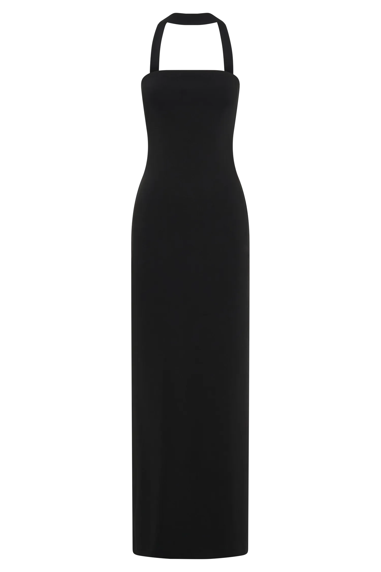 Velma Halter Collar Maxi Dress - Black