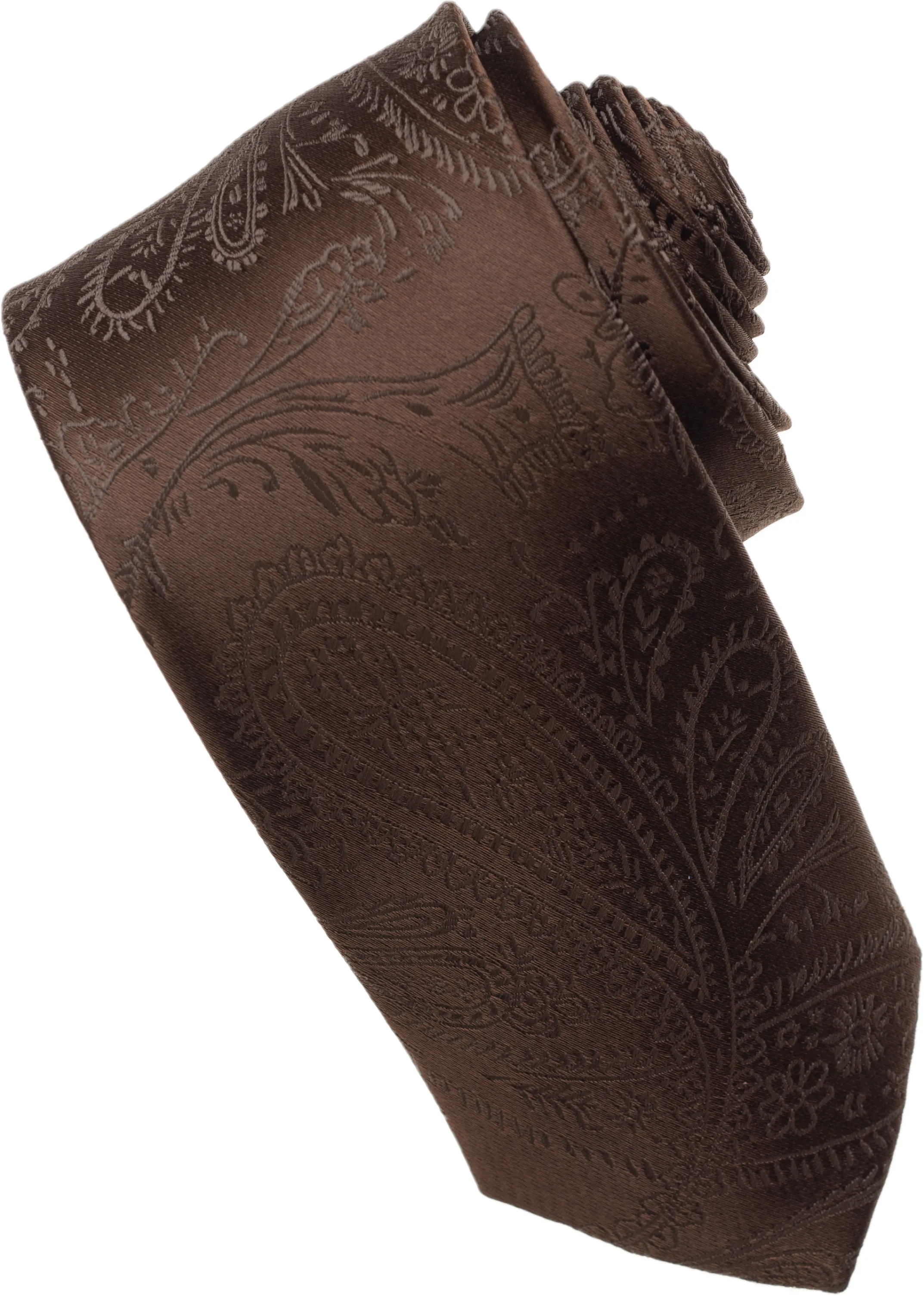 White Paisley Tone on Tone Necktie