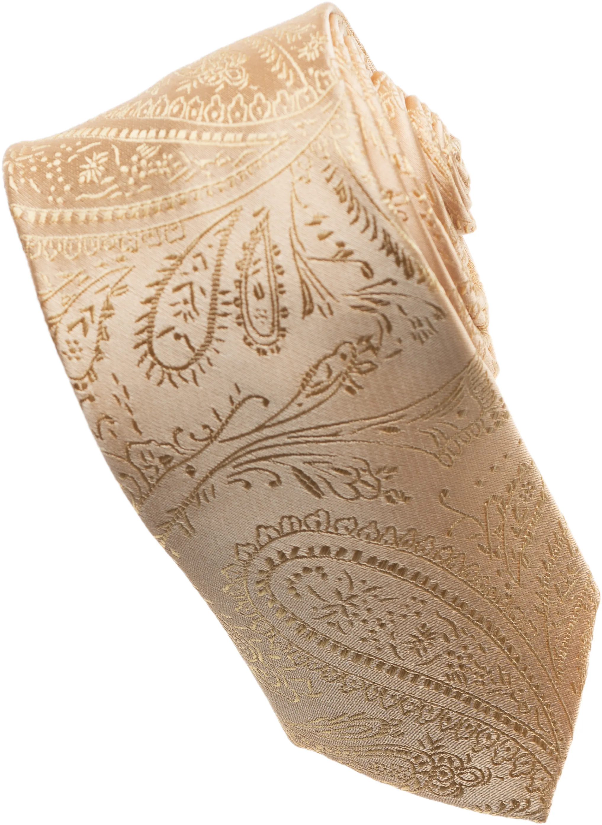 White Paisley Tone on Tone Necktie