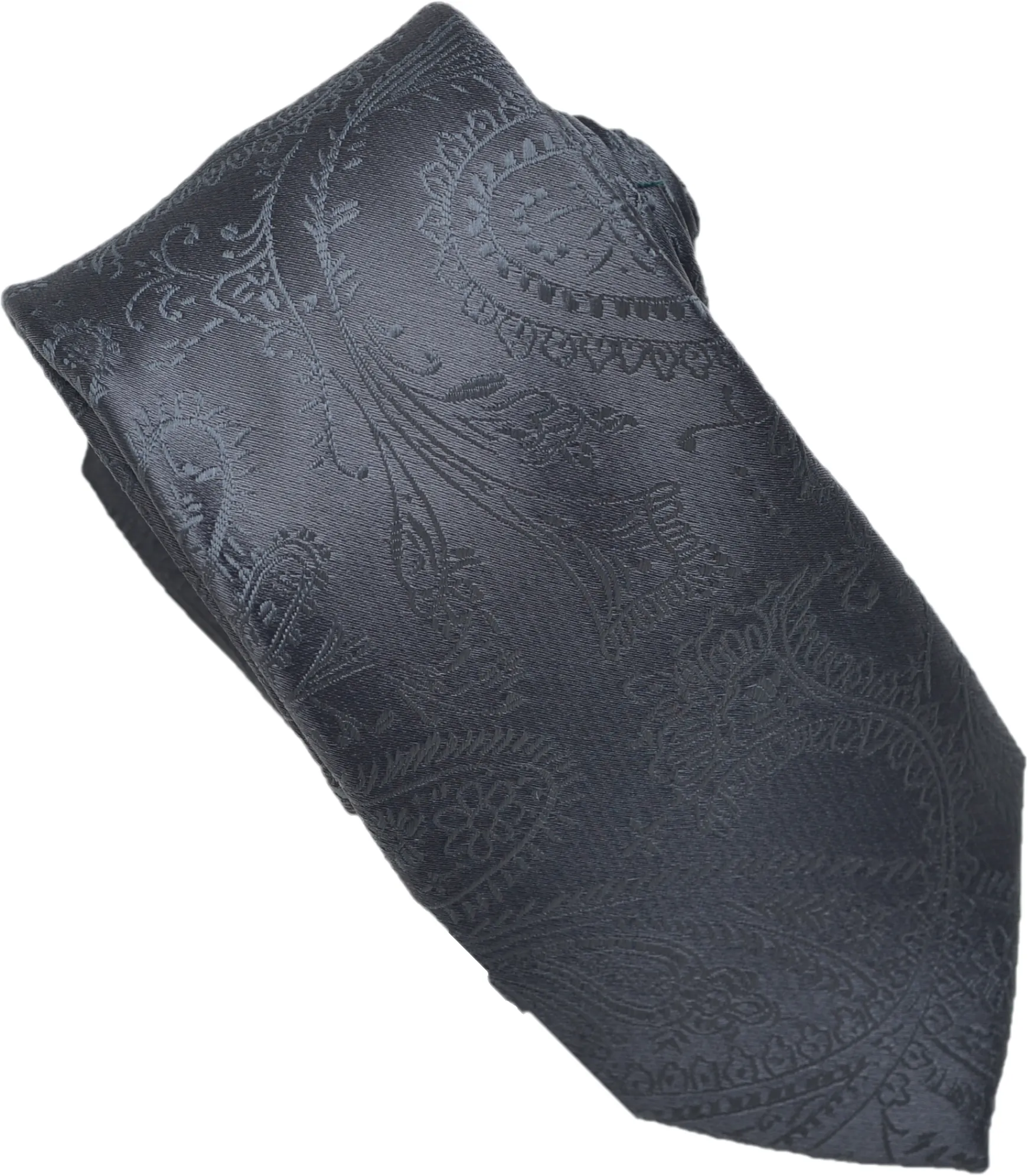 White Paisley Tone on Tone Necktie