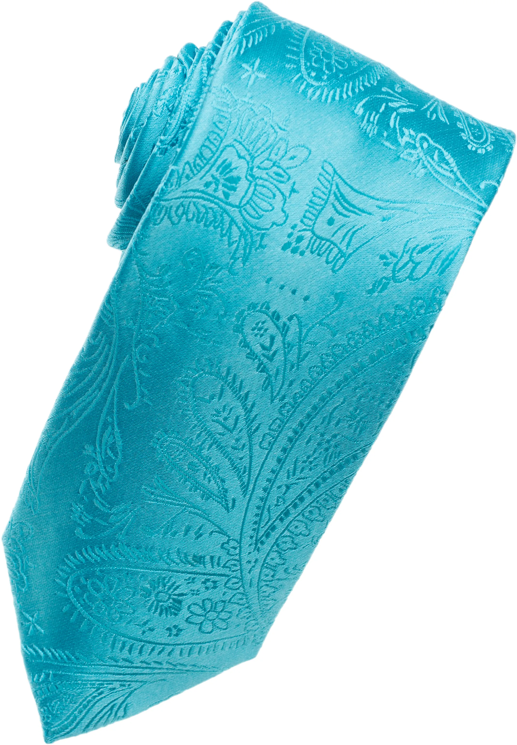 White Paisley Tone on Tone Necktie