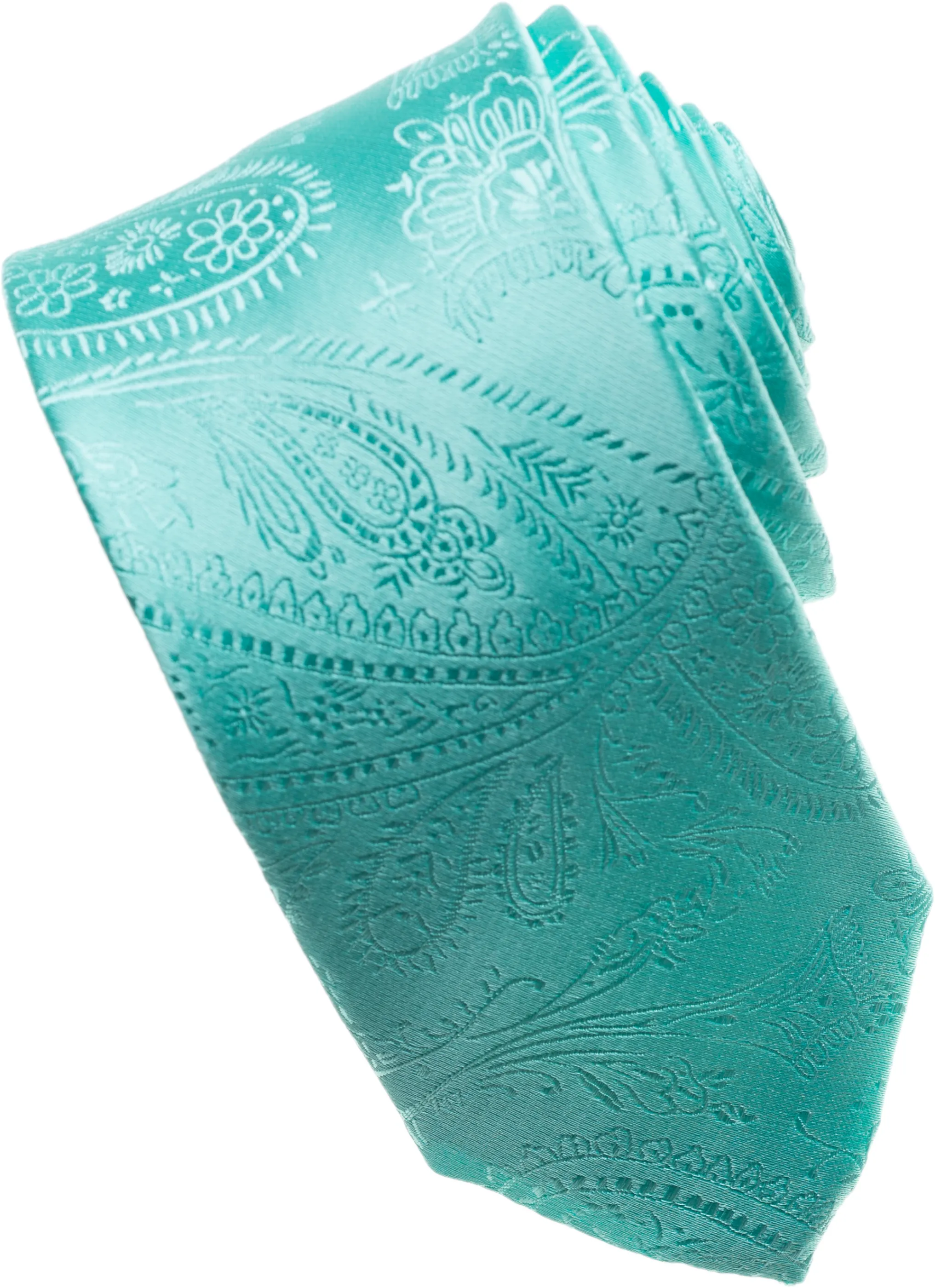 White Paisley Tone on Tone Necktie