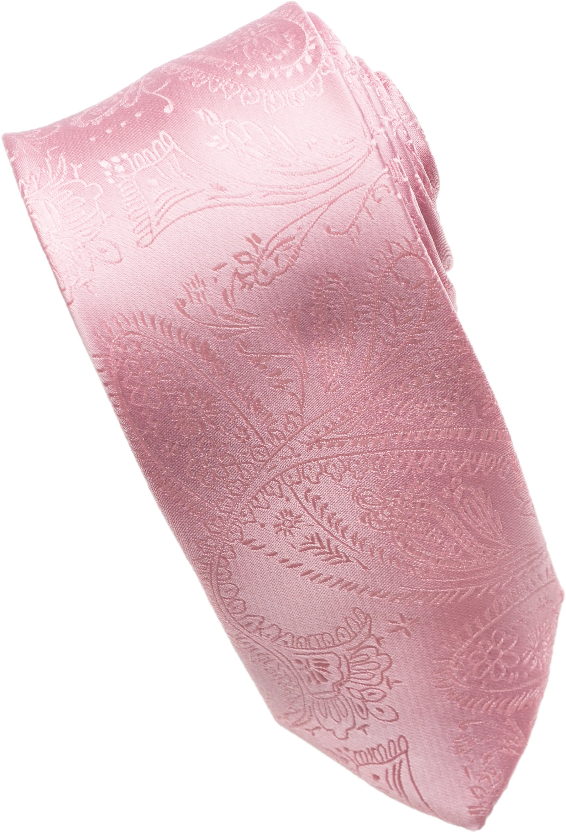 White Paisley Tone on Tone Necktie