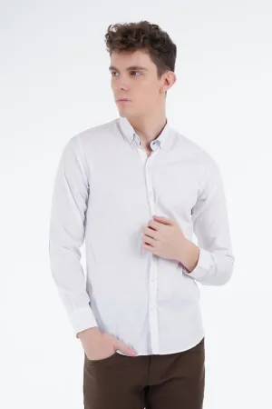 White Textured Shirt