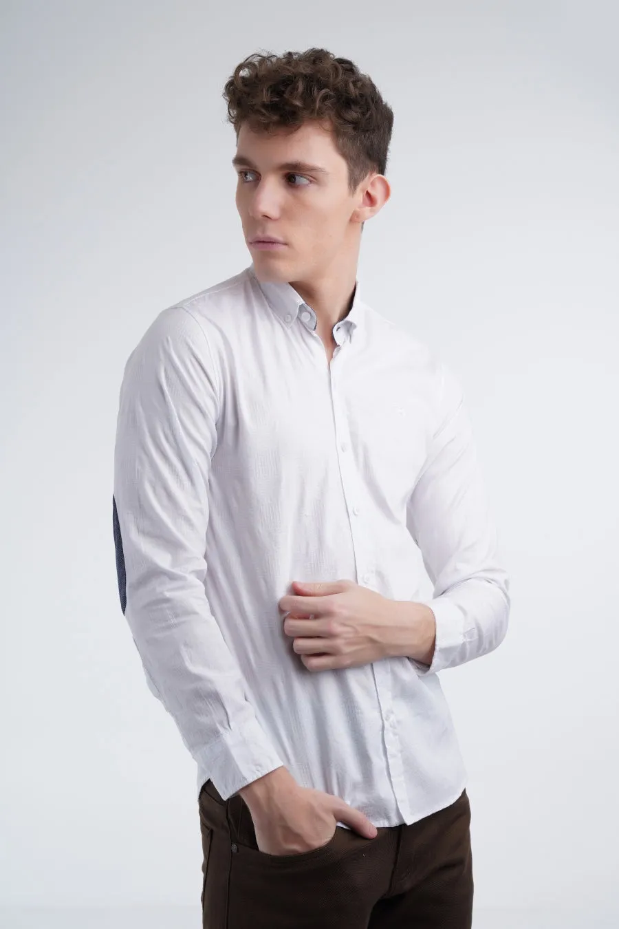 White Textured Shirt