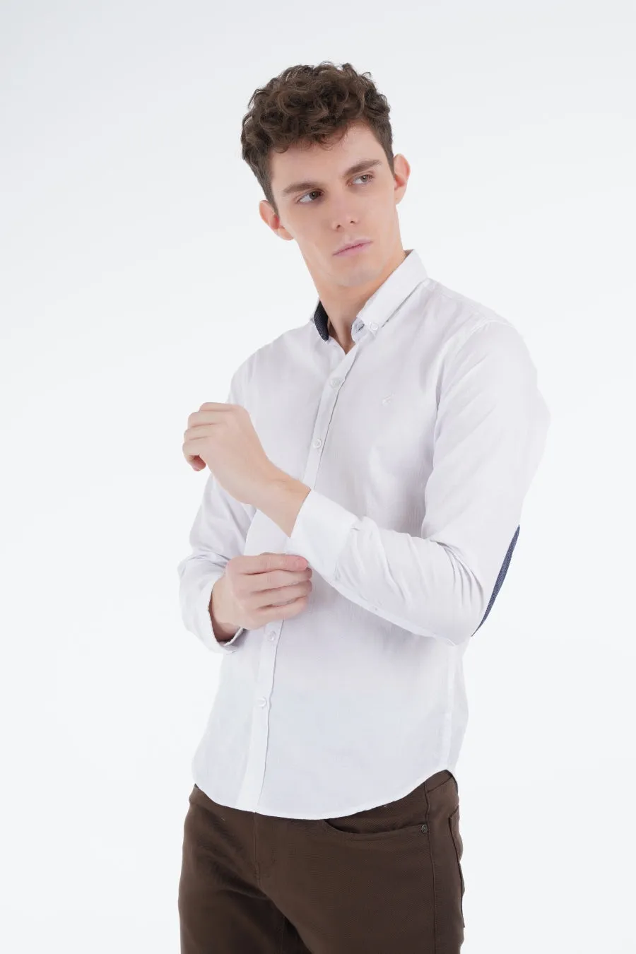White Textured Shirt