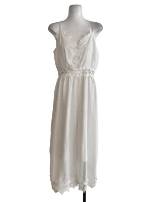 White V Neck Jumpsuits