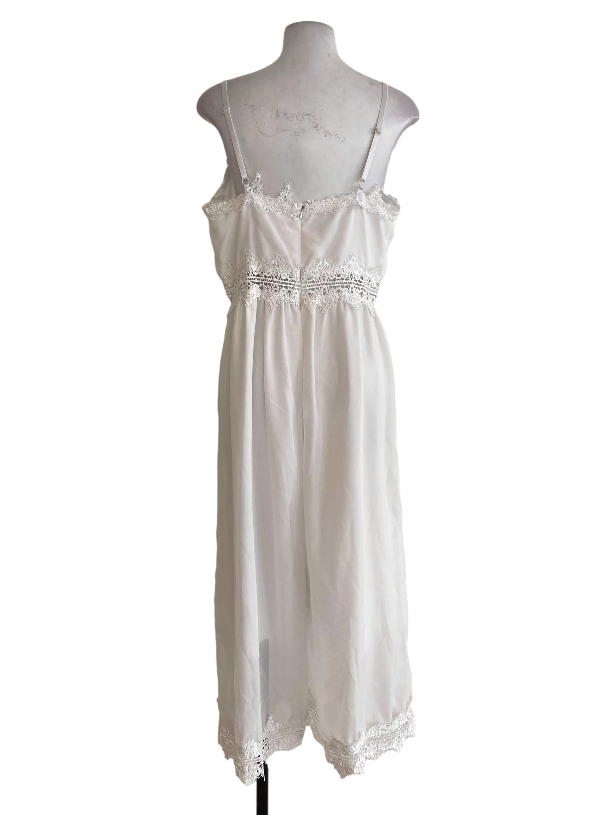 White V Neck Jumpsuits