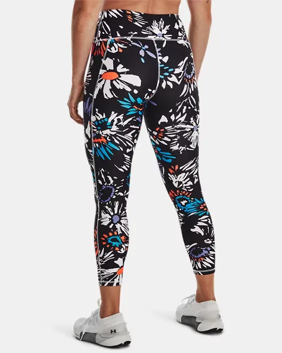 Women's HeatGear No-Slip Waistband Printed Ankle Leggings